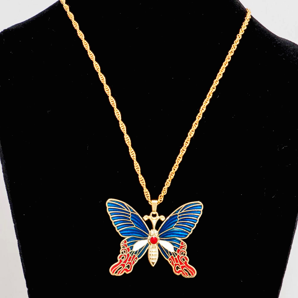 Formosa Butterfly Enamel Necklace